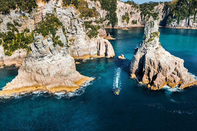 2 Hour Cathedral Cove and Volcanic Coast Cruise with Shade Canopy - Boat comfort, weather, and the small-group feel