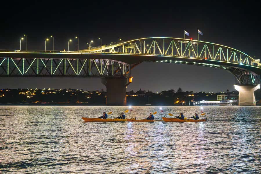 Auckland: City Lights Night Kayak Tour - From daylight at Westhaven Marina to Auckland after dark