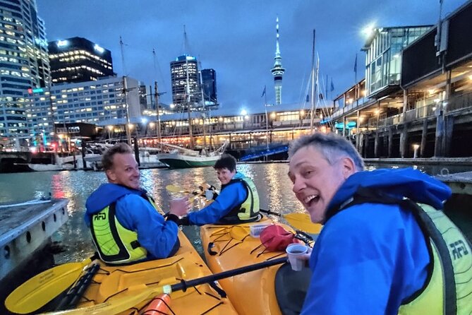 Auckland City Lights Night Kayaking Tour - Wynyard Quarter from the harbor