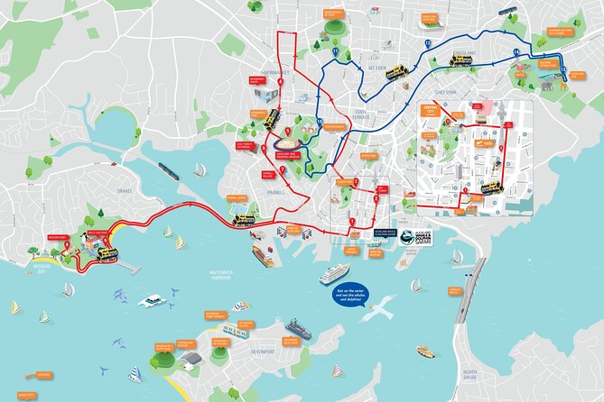 Auckland Explorer: Sightseeing Hop-on Hop-off Tour - The blue route: Mount Eden, Eden Park, and the zoo