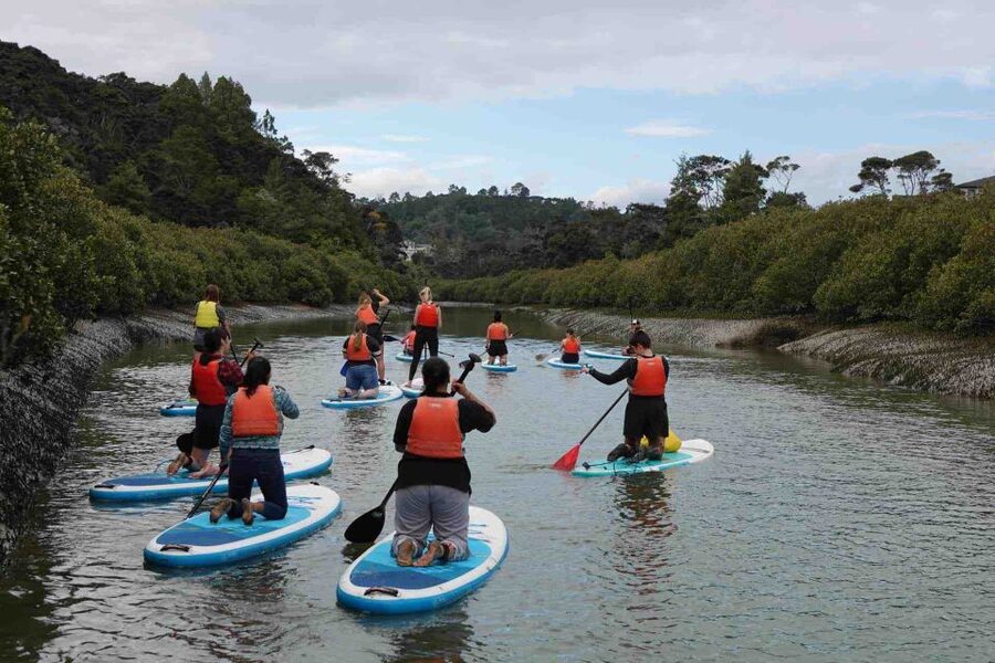 Auckland: Lucas Creek Waterfall SuP Tour - Booking, Cancellation, and Language