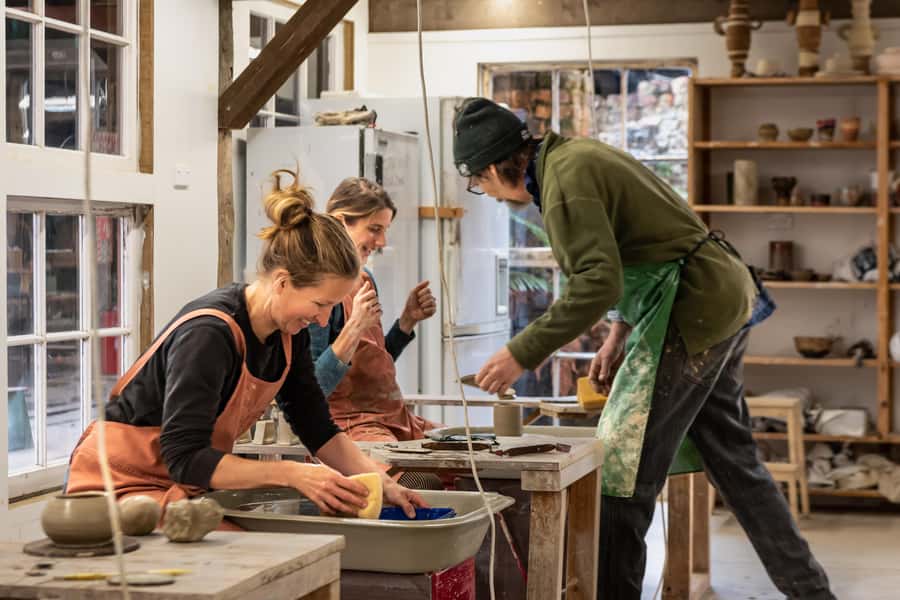 Coromandel: Wheel Throwing Pottery Class - Glazing, firing, and delivery for NZD$20