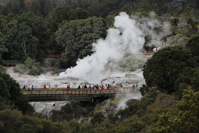 Day Tour Hobbiton + Rotorua from Auckland in Luxury Minibus - A short look around Lake Rotorua and town