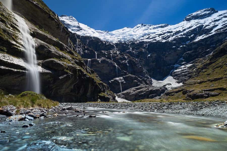 Earnslaw Burn Glacier & Waterfalls | 75min from Queenstown - Passing Mt Earnslaw before the first landing