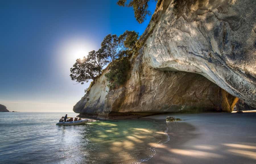 From Auckland: Cathedral Cove & Hot Water Beach Tour - The walk into Cathedral Cove Marine Reserve