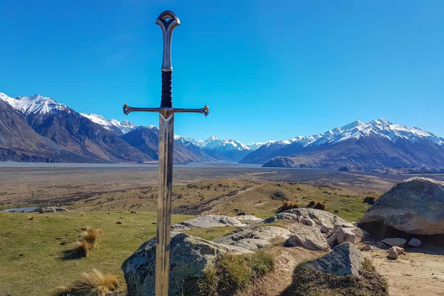 From Christchurch: Full-Day Lord of the Rings Tour to Edoras - The road to Edoras through rivers and mountain country
