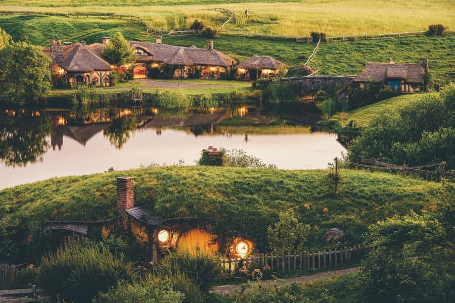 From Matamata: Guided Hobbiton Experience with Bus Transfers - A drink at the Green Dragon Inn