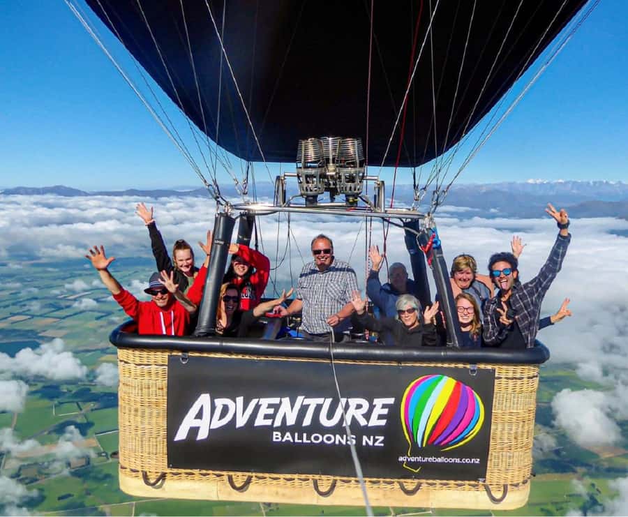 From Methven: Hot Air Balloon Flight in Canterbury with Wine - One quiet hour above the Canterbury Plains