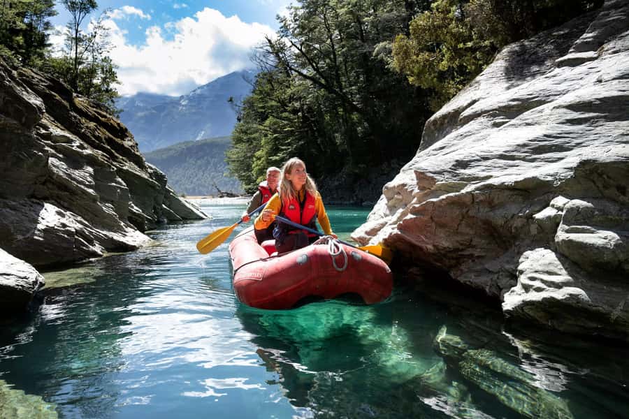 From Queenstown: Dart River Canoe & Jet Boat Day Trip - Jet boating into the Dart River wilderness