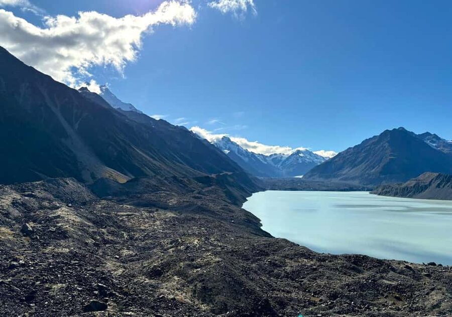 From Queenstown: Mt Cook & Tasman Glacier Viewpoint Day Tour - Walking toward the Tasman Glacier