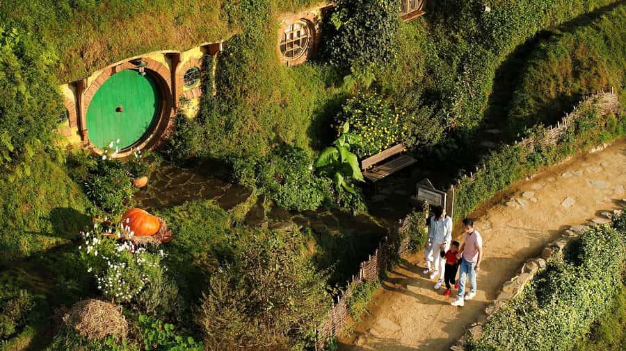 From Rotorua: Hobbiton Movie Set Tour with Festive Lunch - Arriving at the working sheep farm