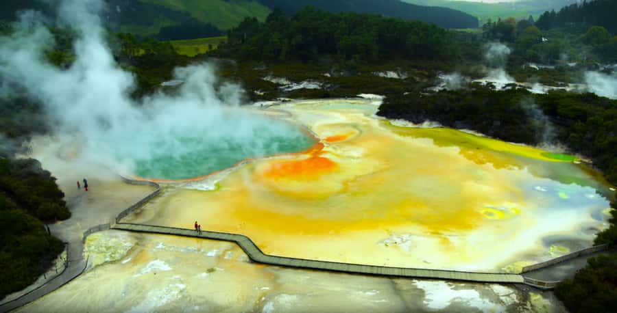 From Rotorua: WAI-O-TAPU Geothermal Wonderland Half-Day Tour - Lady Knox Geyser delivers the first big sight