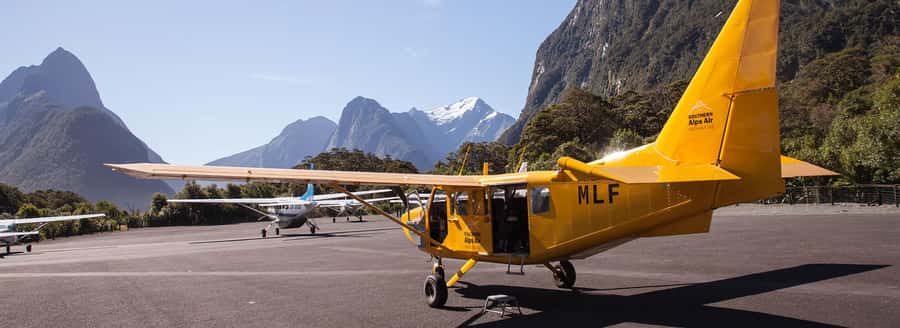 From Wanaka: Milford Sound Flight with Landing & Glaciers - The short landing at Milford Sound