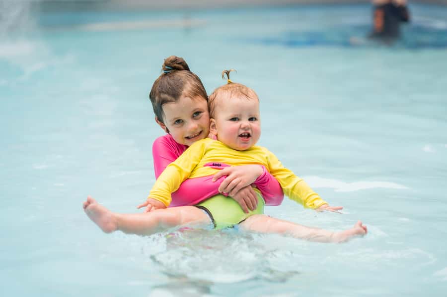 Geothermal and Freshwater Combo Family Pools in New Zealand - Starting with the 33°C freshwater pool