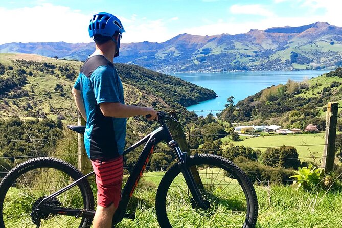 Guided Electric Mountain Bike Tour- Akaroa Explorer - Meeting at The Common Cafe at 10:45 am