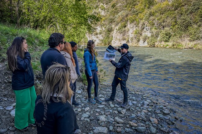 Half Day in Middle Earth - Lord of the Rings Tour - Lake Hayes: calm water and hands-on props