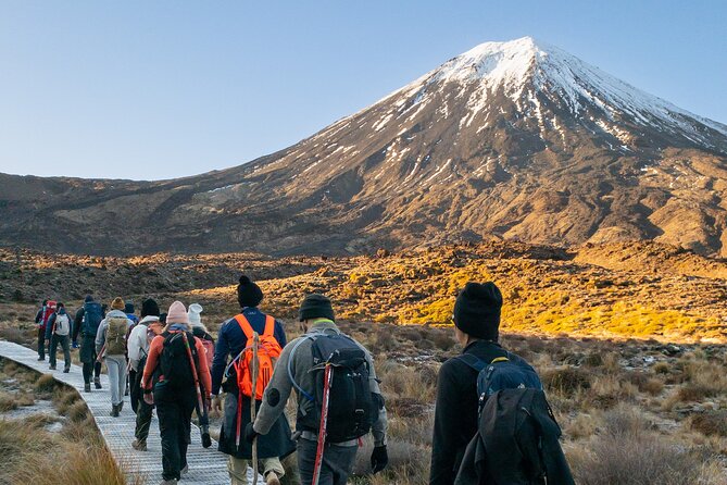 Half Day Tongariro Alpine Guided Group Walk - Walking toward Soda Springs