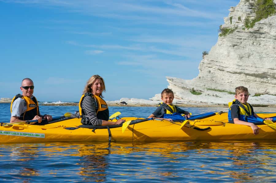 Kaikoura: Guided Family Kayaking Adventure - Paddling the coast for up to two hours