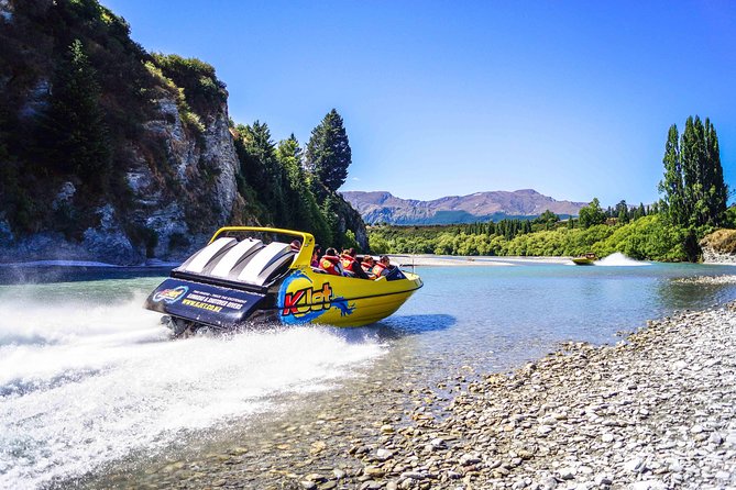 KJet Queenstown Jet Boat Ride on the Kawarau and Shotover Rivers - From Queenstown’s pier to open water