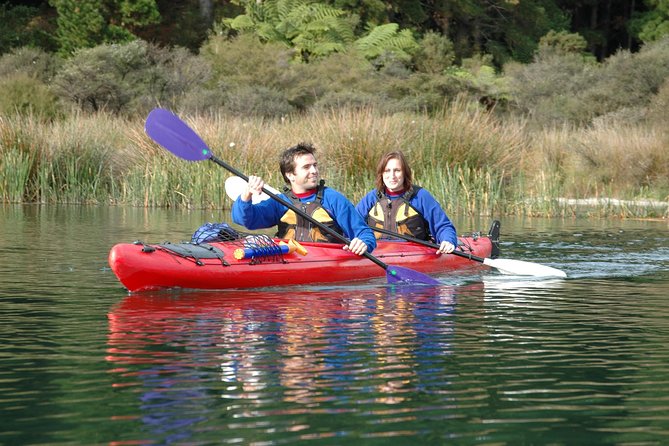 Lake Rotoiti Evening Kayak Tour including Hot Springs, Glowworm Caves and BBQ Dinner - Entering the two boat-only caves