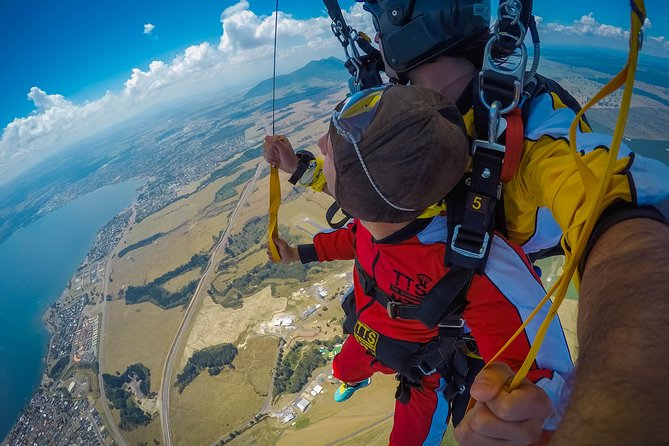 Lake Taupo 12,000-Foot Tandem Skydiving - The parachute ride and the view back to earth