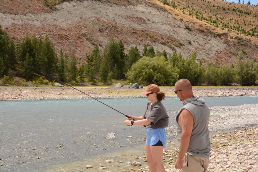 Lake Tekapo Fishing Tour - The first casts and a lesson in local technique