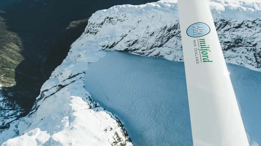 Milford Sound & Big 5 Glaciers Scenic Flight from Queenstown - Milford Sound from above Mount Aspiring