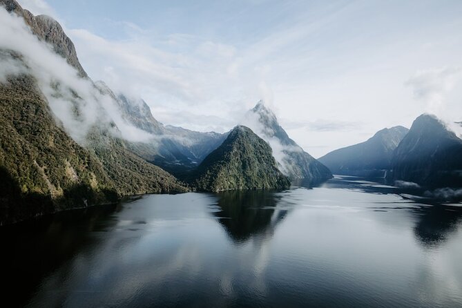 Milford Sound Grand Tour Helicopter Scenic Flight Departing from Milford Sound - Sutherland Falls adds a landing, not just a flyover
