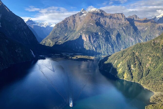 Milford Sound Highlights - 204 - Milford Sound from above, not from a coach window