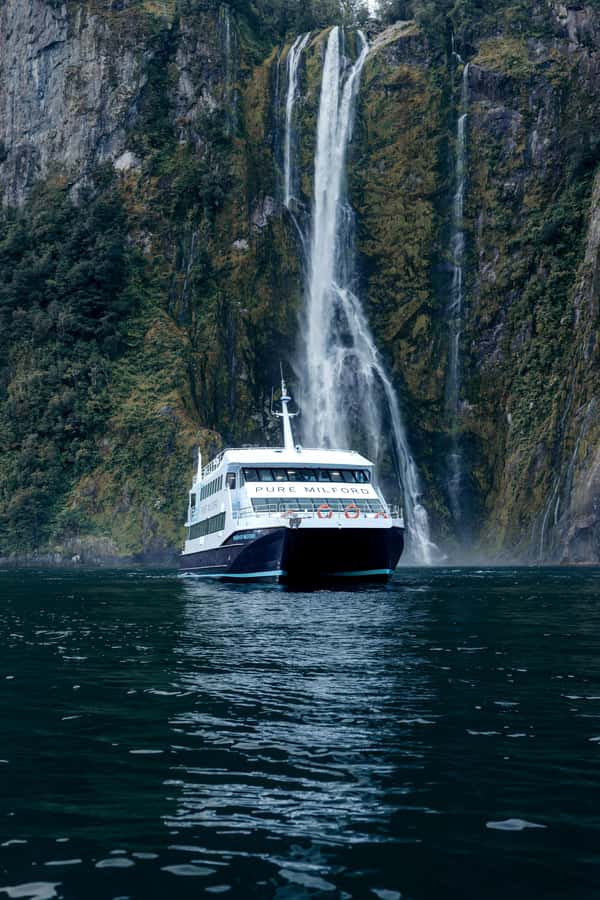 Milford Sound: Nature Cruise on a Modern Catamaran - Cruising beneath Milford Sound’s cliffs