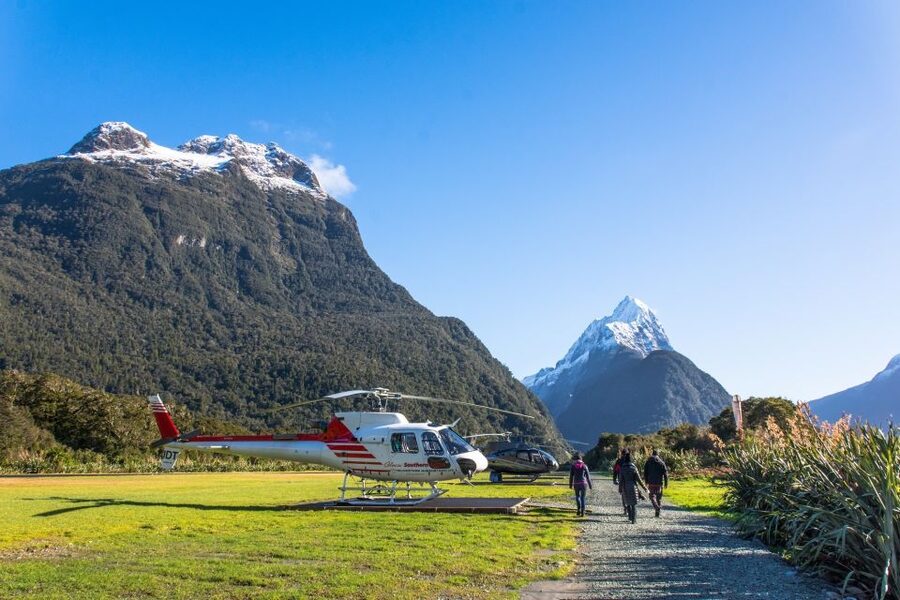 Milford Sound Scenic Helicopter Flight with Landing - Flying past ice falls and film country