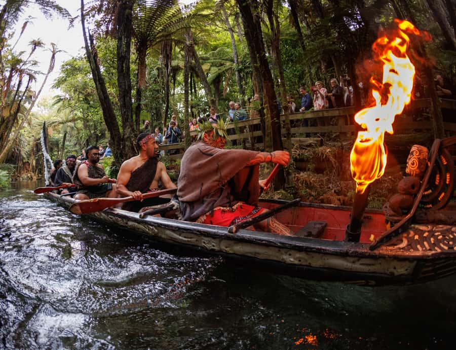 MITAI MAORI VILLAGE Night XP & Polynesian Spa from Auckland - Choose between Pavilion Pools and the Redwood Forest