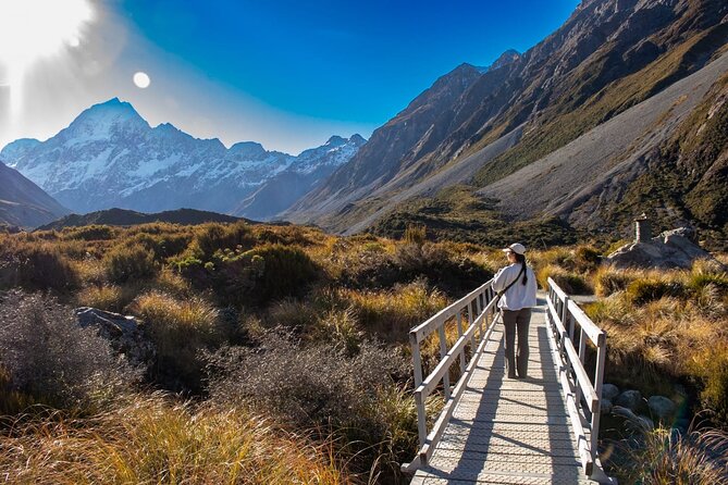 Mount Cook & Lake Tekapo Day Tour from Christchurch with Lunch - Lake Pukaki and the first view of Aoraki Mount Cook