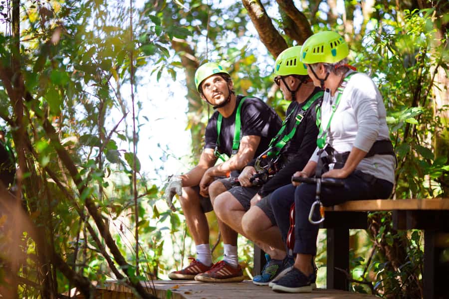 Okere Falls: Zipline over Waterfalls Experience - Walking the native forest between rides