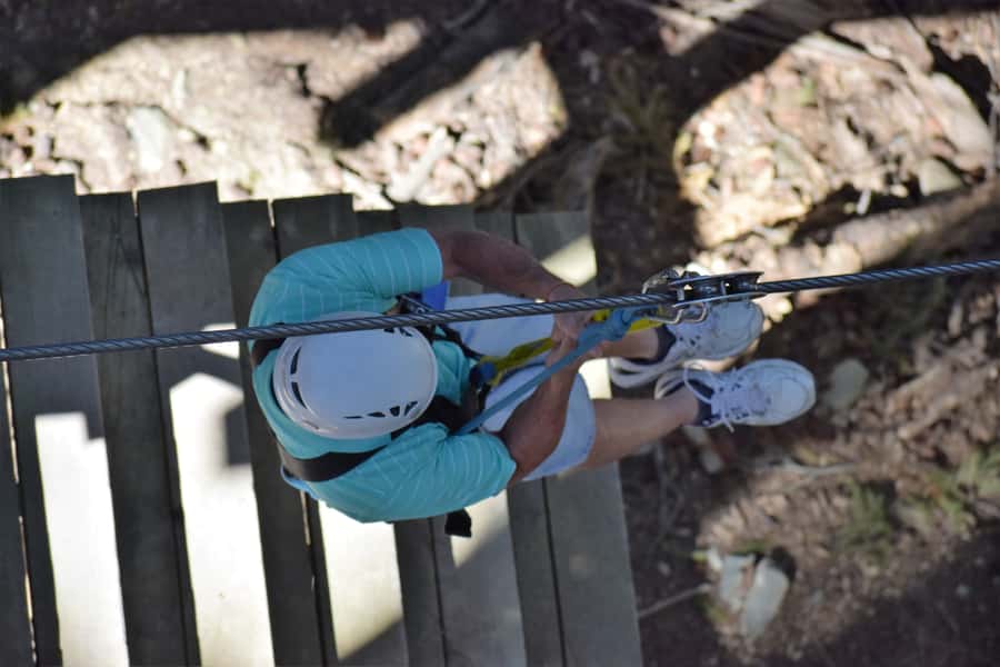 Queenstown: 1-Hour Zipline Tour with 2-Lines & 21-Meter Drop - The uphill Tiki Trail walk