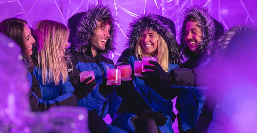 Queenstown: Ice Bar Entry with Warm Winter Gear and Drink - Inside the ice room: sculptures, walls, and frosty furniture