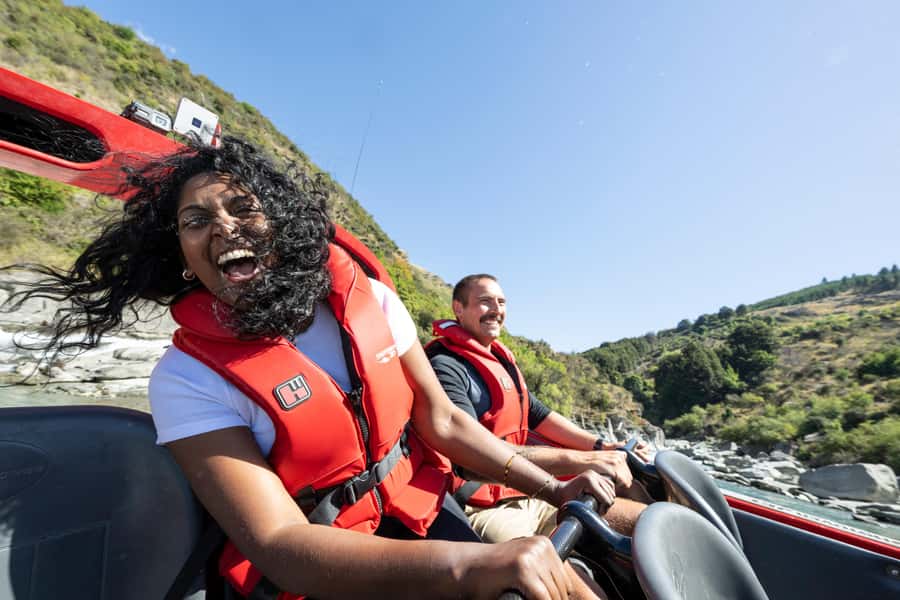 Queenstown: Shotover River Extreme Jet Boat Experience - Getting ready for a fast, cold ride