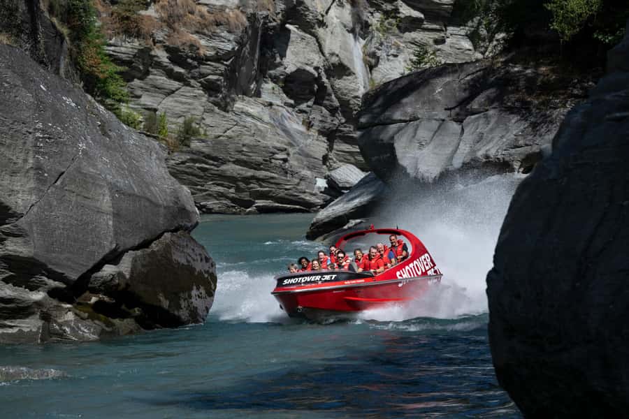 Queenstown: Shotover River Extreme Jet Boat Experience - From Queenstown to the jet base