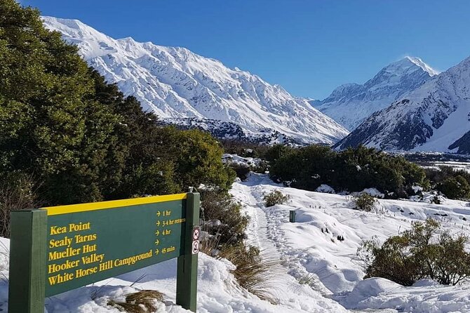 Queenstown to Christchurch One-Way Tour via Mt Cook & Lake Tekapo - Lake Pukaki and the first view of Aoraki