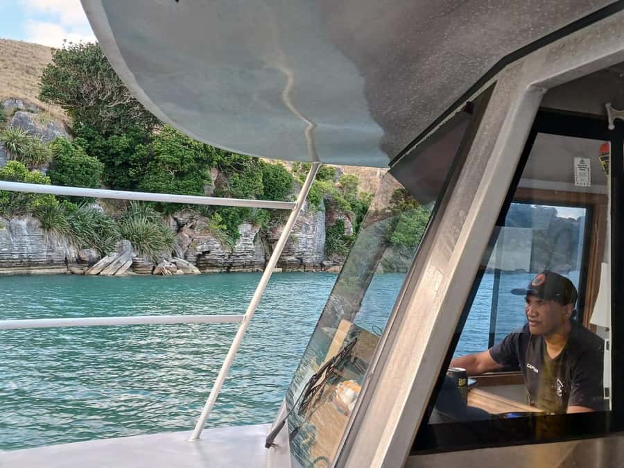 Raglan: Scenic Harbour Sunset Cruise - Sunset, music, and the licensed bar
