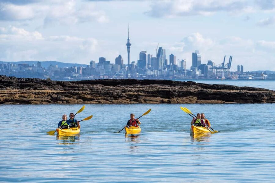Rangitoto Island: Sea Kayak & Summit Hike Day Trip - The first paddle across Waitemata Harbor