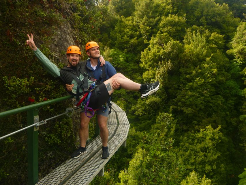 Rotorua: 6 Ziplines, 400m Tandem, Cliff Walk & Swing Bridges - Swing bridges and the three-storey floating staircase
