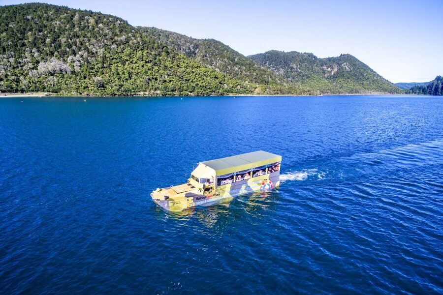 Rotorua City and Lakes Duck Tour - Lake Tarawera and views toward Mount Tarawera