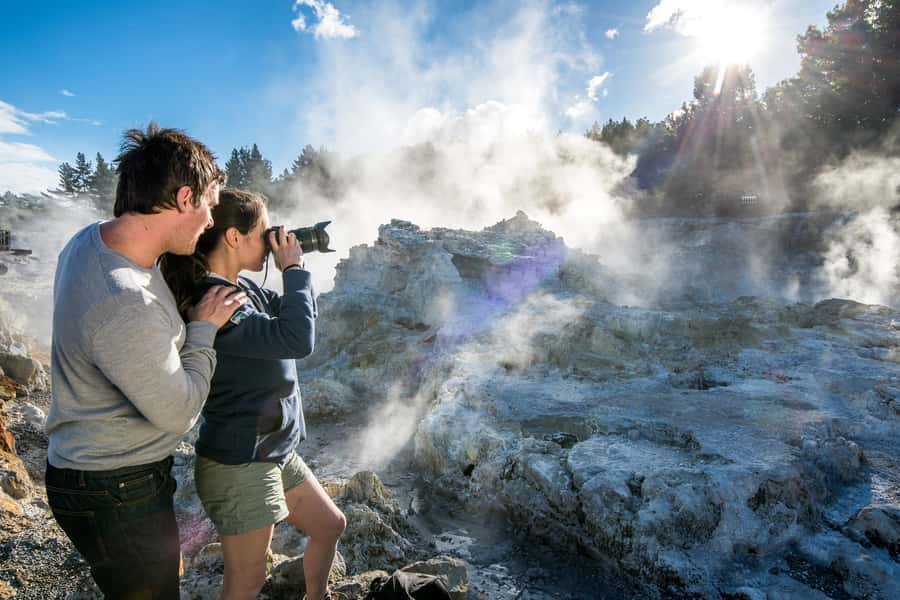 Rotorua: Hell's Gate Outdoor Mud Spa & Guided Walk - The sulphur spa and cool plunge pool
