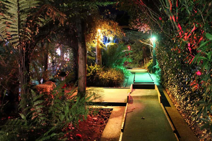 Rotorua: Mini Golf Experience - A mini-golf course with a very Rotorua setting