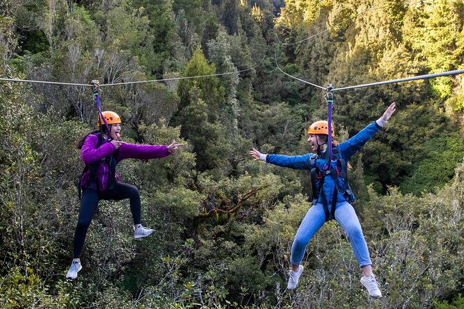 Rotorua’s Ultimate Zipline: 6 ziplines, 400 m Tandem, Cliff Walk - Suspended bridges and a spiral staircase
