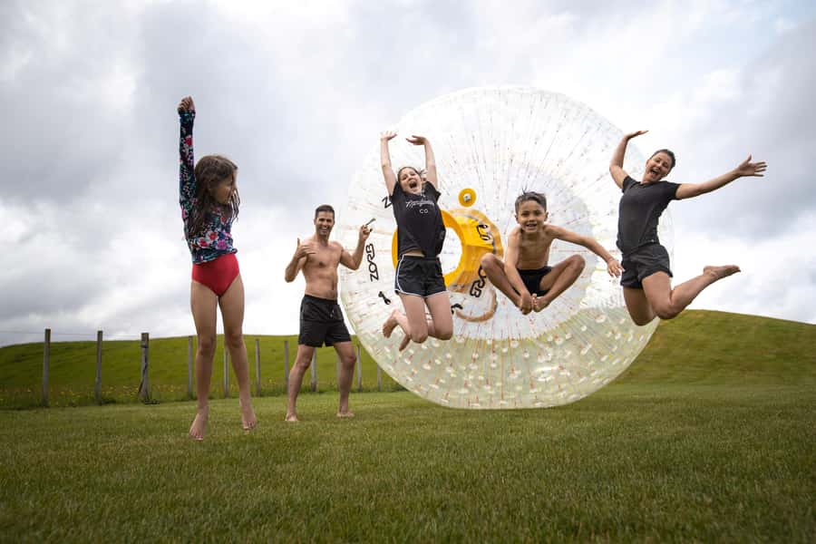 Rotorua: ZORB Inflatable Ball Rides - Hot tubs and heated rooms make the difference