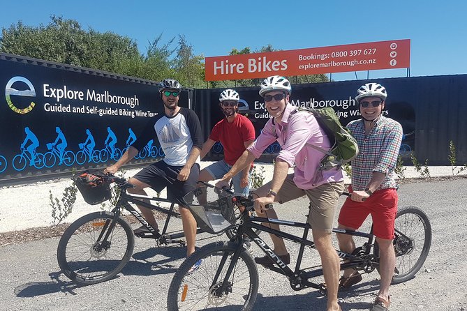 Self-Guided Biking Wine Tour (full day) in the Marlborough Region. - Standard bikes, tandems, and e-bikes