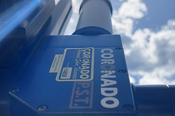 Solar Explorer in Akaroa - Sun-Viewing Tour with Telescopes - The ZWO Seestar S50 and your phone camera
