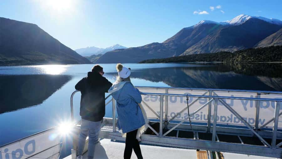 Stevensons Island 2-Hour Cruise and Nature Walk - Finding the white catamaran at Wanaka’s old jetty